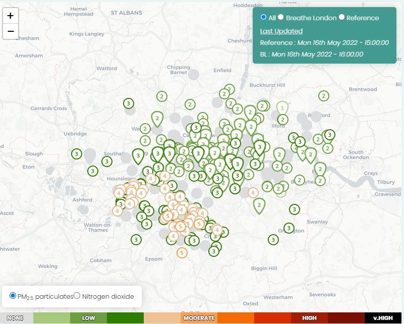 Redes híbridas de vigilancia de la calidad del aire: Breathe London como ejemplo