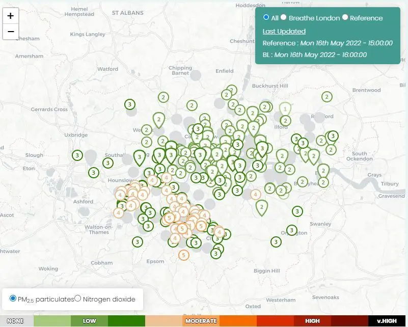 En el proyecto Breathe London, la capa de software y de QA/QC importa tanto como el propio despliegue físico de las redes híbridas. - Kunak