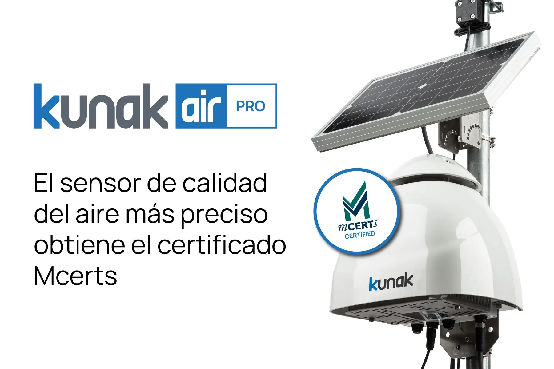 MCERTS-AIR-PRO-ES Kunak AIR Pro: El sensor de calidad del aire más preciso obtiene el certificado Mcerts