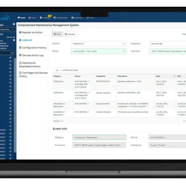 Enregistrement des tâches de maintenance sur vos appareils (CMMS)