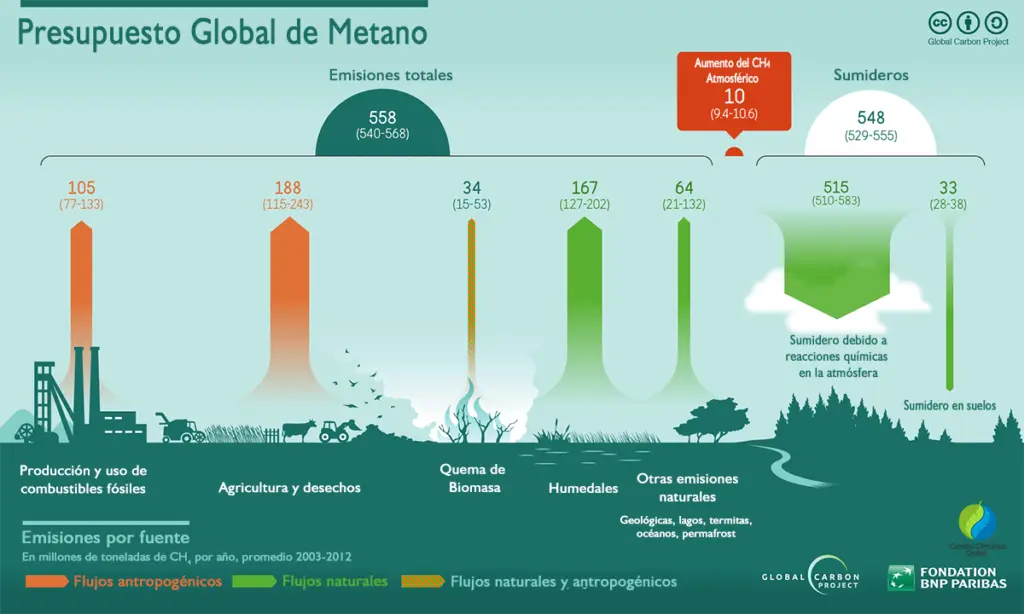 Fuentes y sumideros de metano - Global Carbon Project