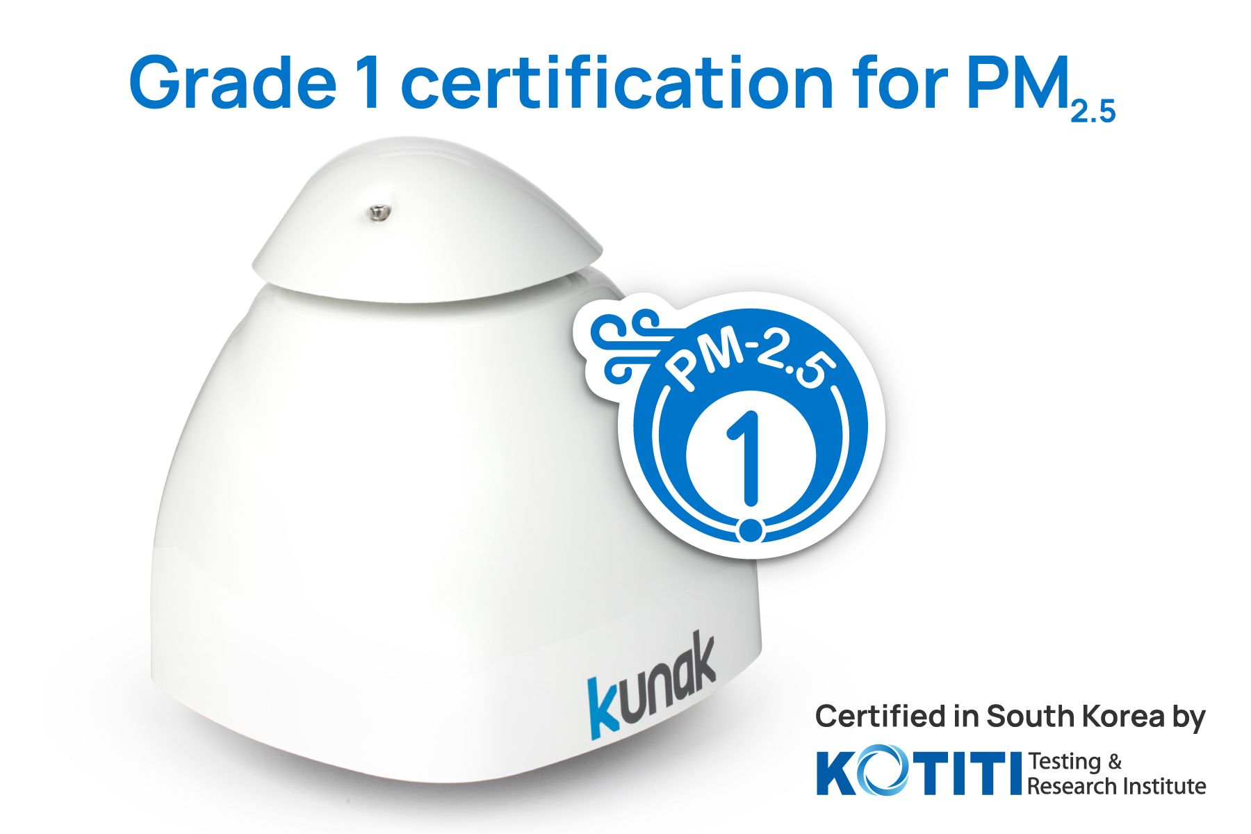 Kunak AIR Pro achieves Grade 1 certification for PM2.5 measurement in South Korea