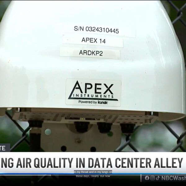 Monitorización de la calidad del aire en el corredor de centros de datos de Virginia - Kunak