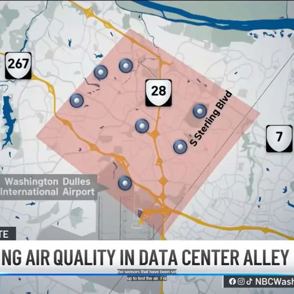 Monitorización de la calidad del aire en el corredor de centros de datos de Virginia - Kunak