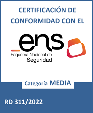 Certification of conformity with the ENS